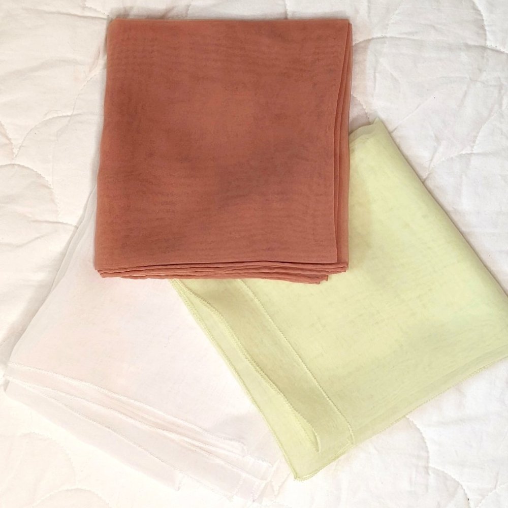 3 Vintage Hair Scarves